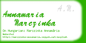 annamaria marczinka business card