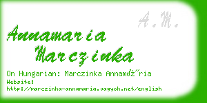 annamaria marczinka business card